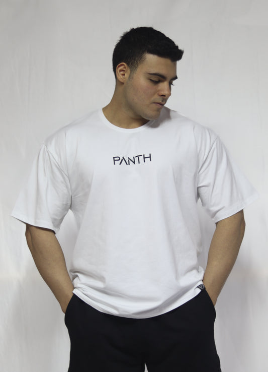 Oversize Kısa Kollu Tişört - Beyaz