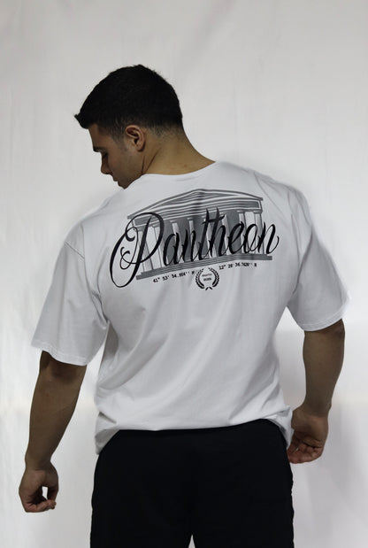 Oversize Kısa Kollu Tişört - Beyaz