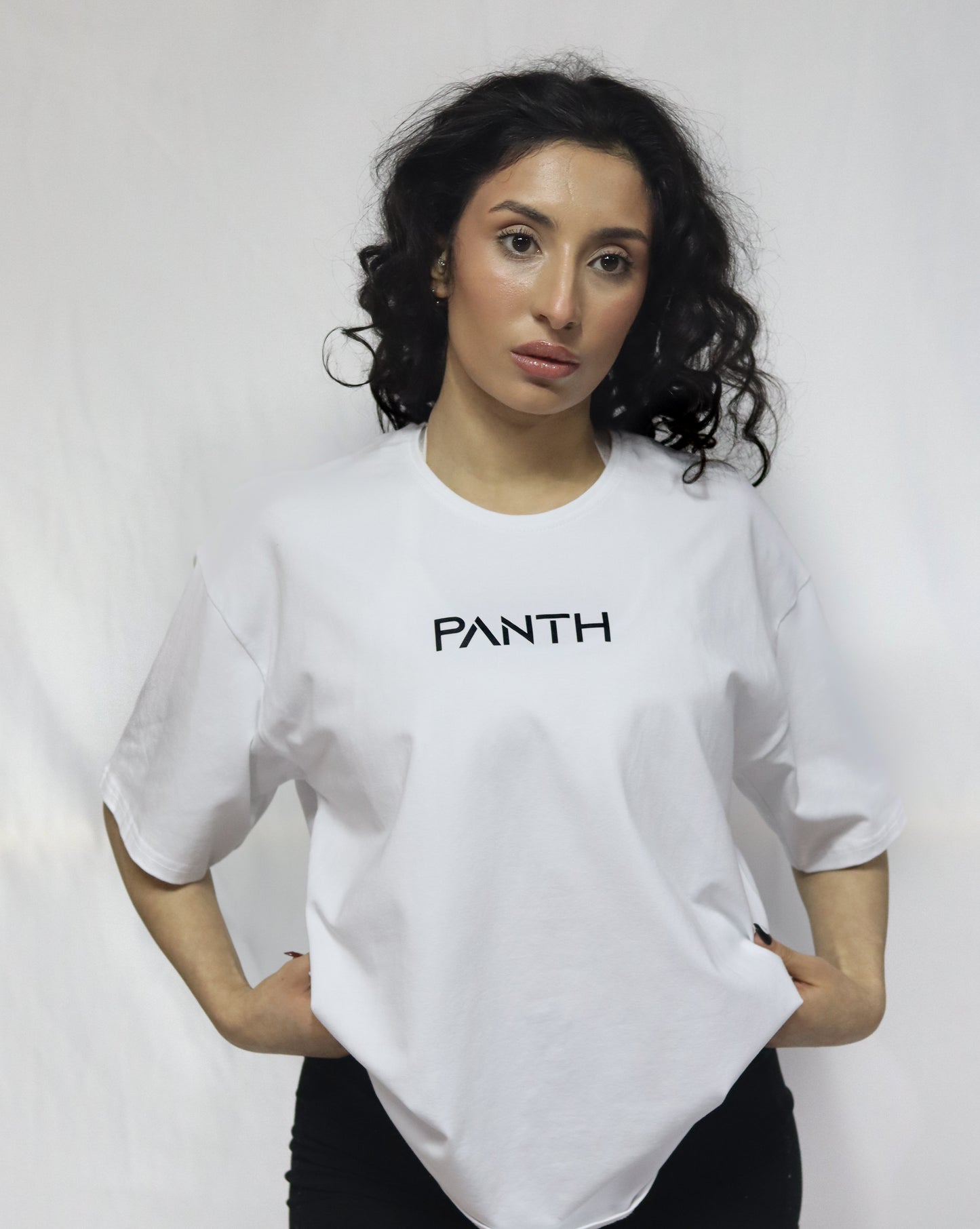 Oversize Kısa Kollu Tişört - Beyaz