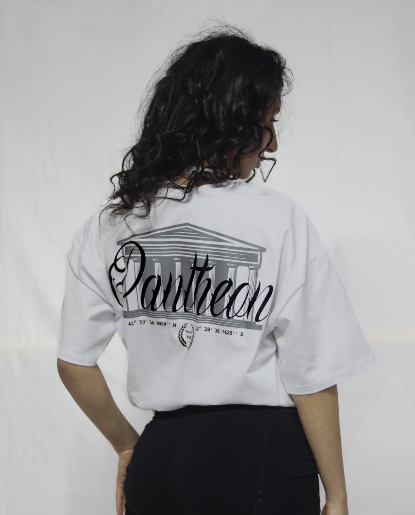 Oversize Kısa Kollu Tişört - Beyaz