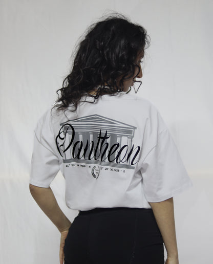 Oversize Kısa Kollu Tişört - Beyaz