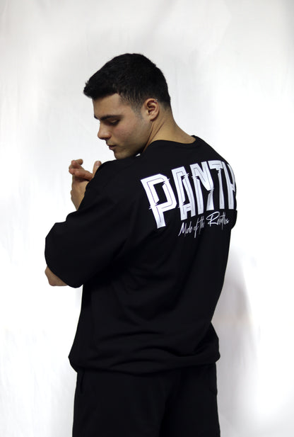 Oversize Kısa Kollu Tişört -Siyah