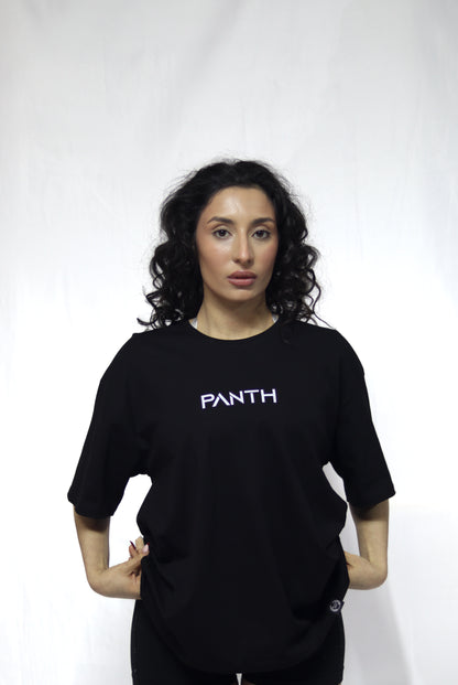 Oversize Kısa Kollu Tişört -Siyah